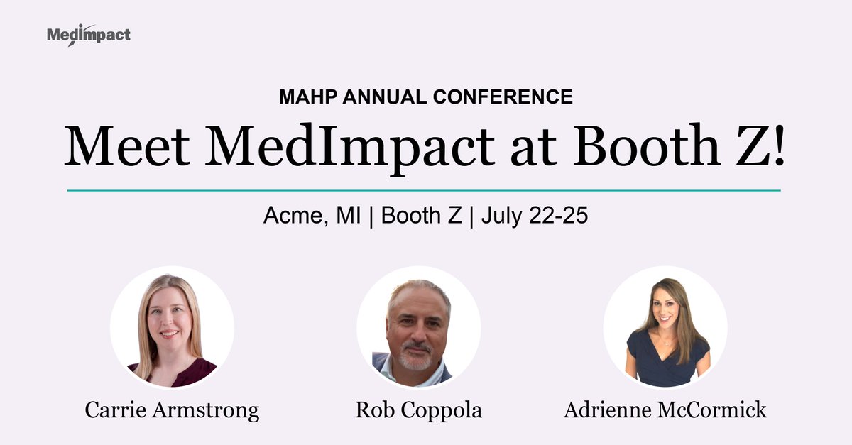 Health plans across the Great Lakes State rely on MedImpact’s team, technology, and clinical expertise to get greater clarity and control over their pharmacy benefits.

Stop by booth Z at #MAHP40 to see how we deliver.

#wearemedimpact #atruepartner #healthcareparner