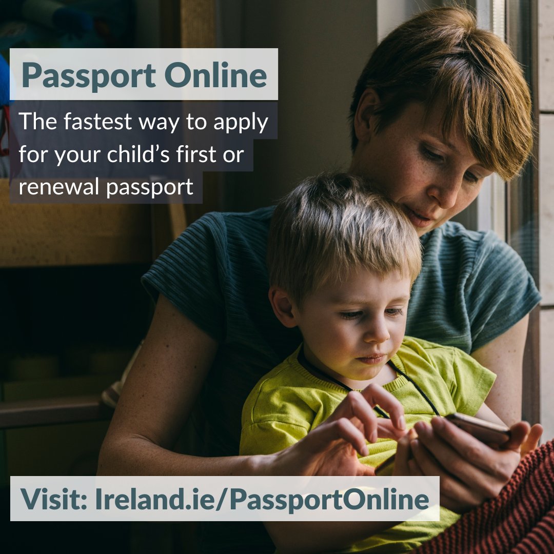 PassportIRL's tweet image. 🛂Passport Online is the fastest way to apply for your child’s first or renewal passport
😀Take a photo, pay online, print the cover page and verification forms, add the required documents, and post it off
⏩ Ireland.ie/PassportOnline
Tips & advice👉 Ireland.ie/HowToApplyForA…