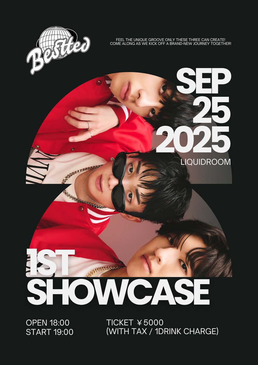 besttedofficial's tweet photo. [ 🎫 ]

『𝐁𝐞𝐬𝐭𝐭𝐞𝐝 𝟏𝐬𝐭 𝐒𝐇𝐎𝐖𝐂𝐀𝐒𝐄』開催🗼
&amp; オフィシャル先行(抽選) スタート✨

2025.09.25 THU
@LIQUIDROOM 

🗓抽選受付期間
本日7/23(水) ~ 7/29(火) 23:59

🔗申込・詳細はこちらから
https://t.co/w6L2bWSO5X

#Bestted #ベスティッド
#Bestted_1stSHOWCASE https://t.co/wCLNuwr9u0