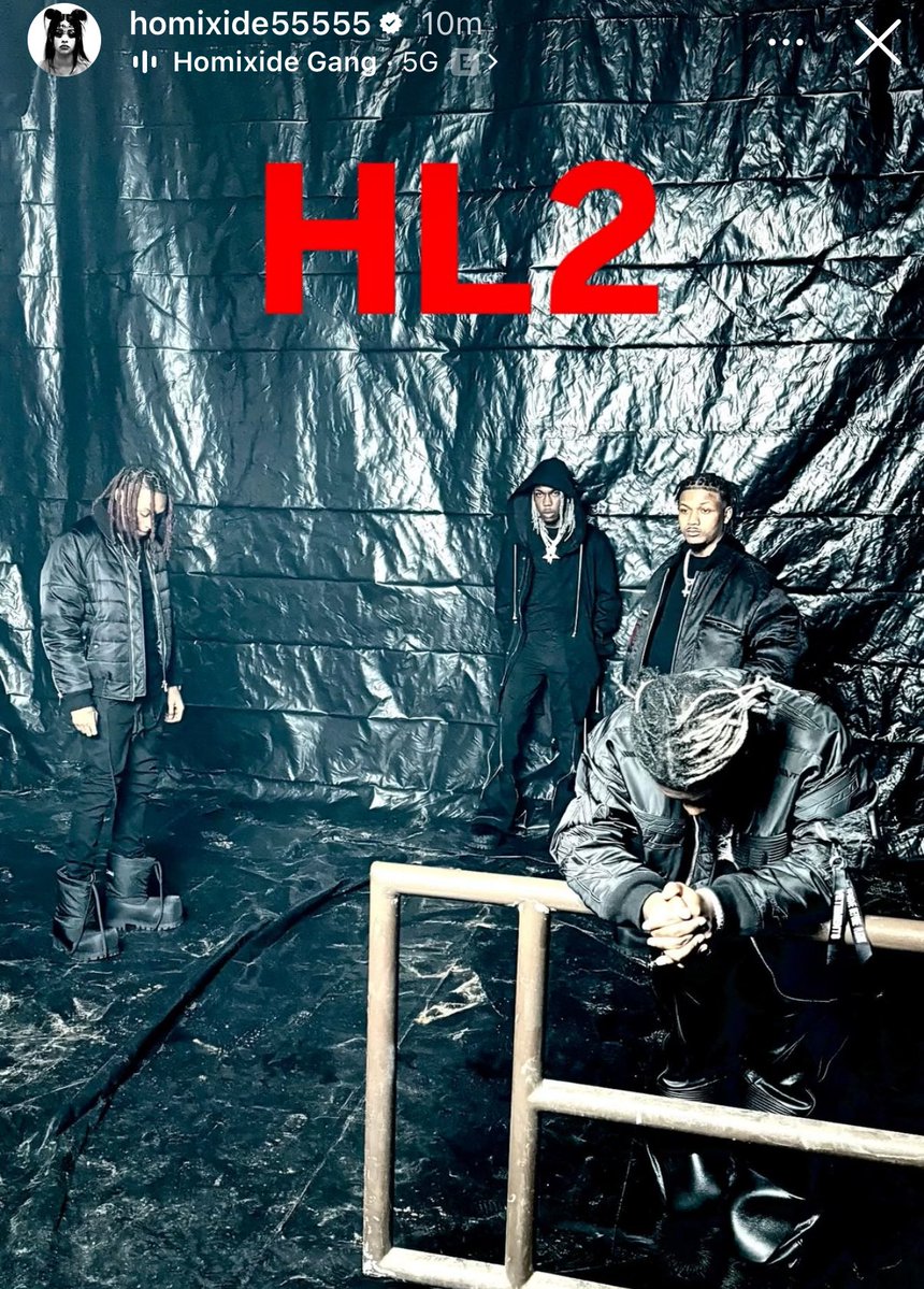 chiefdosaa_'s tweet image. Homixide Gang posts a picture of them with Destroy Lonely and Ken Carson 🔥
“HL2”