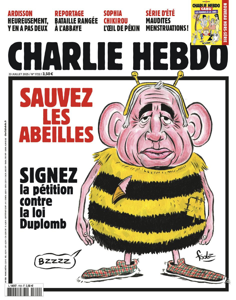 Sauvez les abeilles : signez la pétition contre la loi Duplomb

Retrouvez : 

👉 La dernière émission d'Ardisson
👉 Reportage : bataille rangée à l'abbaye de Lagrasse
👉 Sophia Chikirou, l'œil de Pékin

En vente mercredi