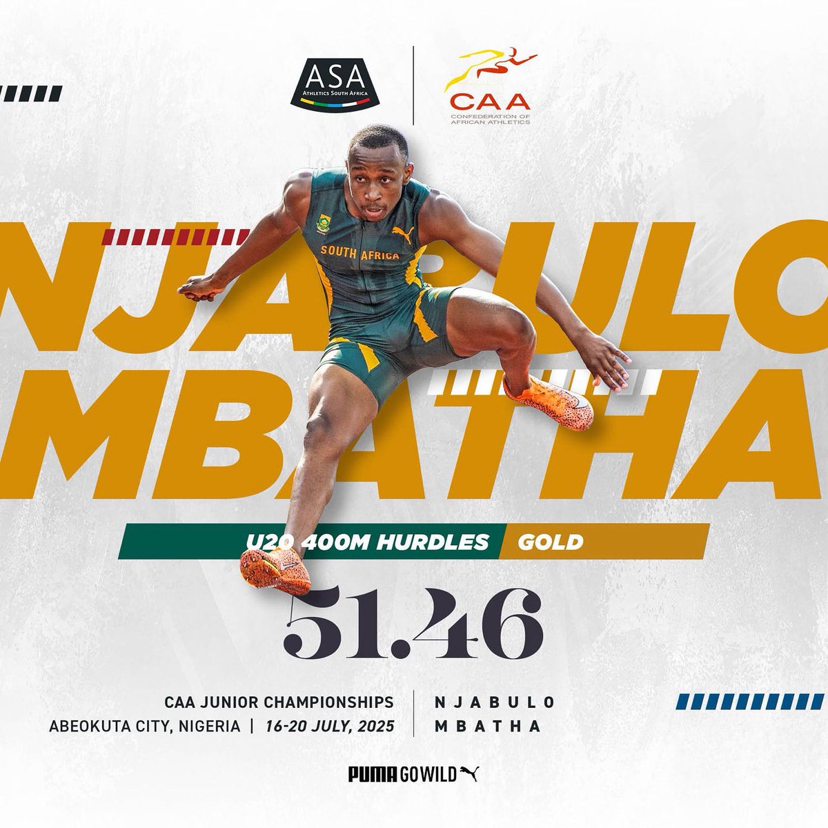 AthleticsSA_'s tweet image. The rising star delivers 😮💨😮💨
@Njabulo Mbatha delivers again in Nigeria 🔥
The stocks keep rising 📈📈