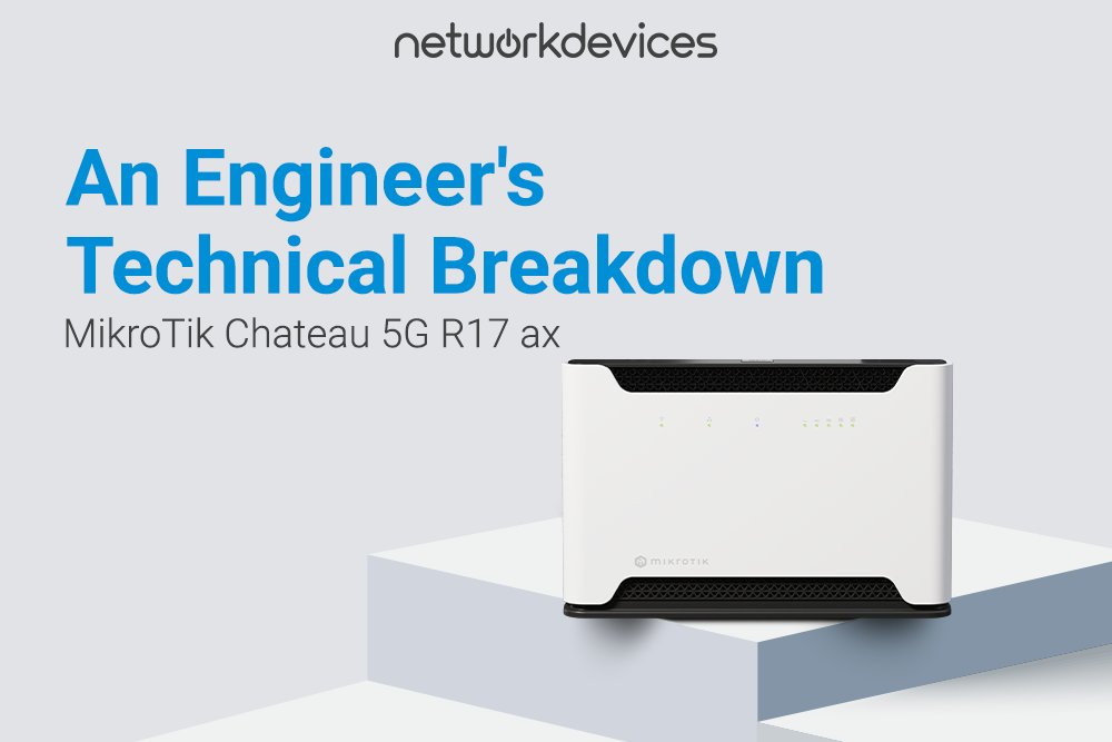 NetworkDevicesX's tweet image. MikroTik Chateau 5G R17 ax — TL;DR for engineers:
✅5G Release 17
✅Built-in eSIM
✅2.5 GbE port
✅Runs RouterOS v7
💡Use case: Remote teams, smart homes, branch failover. Dive into the full specs →
networkdevicesinc.com/community/blog…

#MikroTik #5GRouter #NetEng #WiFi6