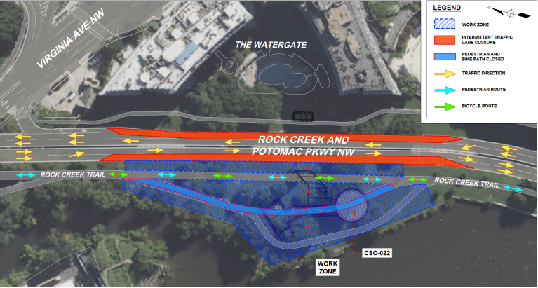 dcwater's tweet image. Big moves coming TOMORROW! 🚧
We’re mobilizing near Rock Creek Trail for major construction on our Potomac River Tunnel Project. Crews will install water + sewer connections. Expect weekday lane and sidewalk closures from 9:30 AM to 3:30 PM. 🔗dcwater.com/about-dc-water… #DCWater