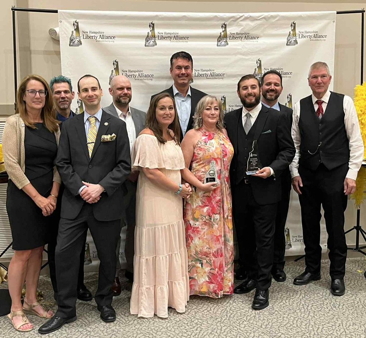 derek_proulx's tweet image. Thank you @nhliberty for the Activist of the Year award and congratulations to @KristinNobleNH for winning Legislator of the Year!