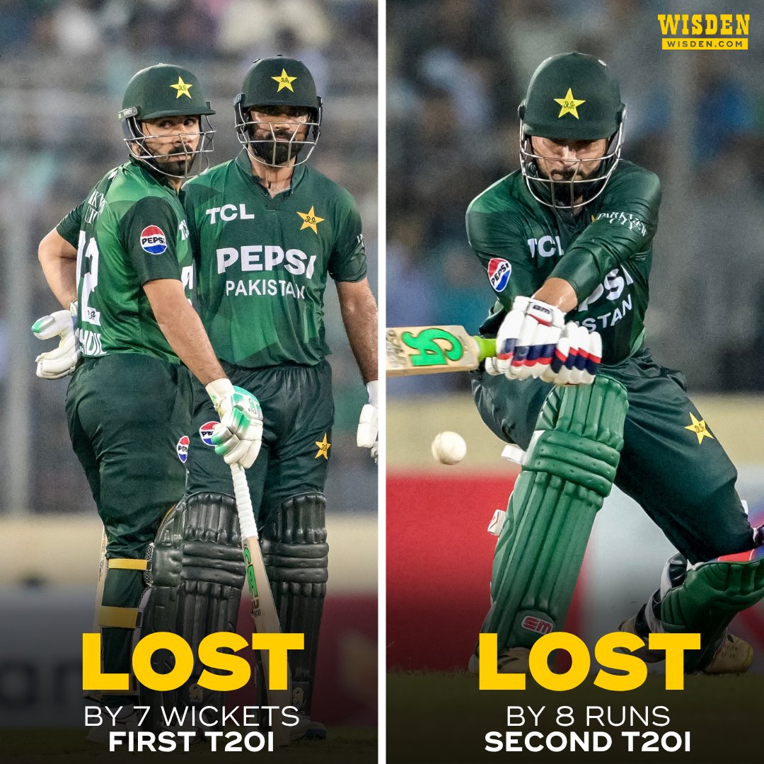WisdenCricket's tweet image. Pakistan stumble while chasing 134.
Bangladesh seal the T20I series with a thrilling win in Dhaka.
#BANvPAK
