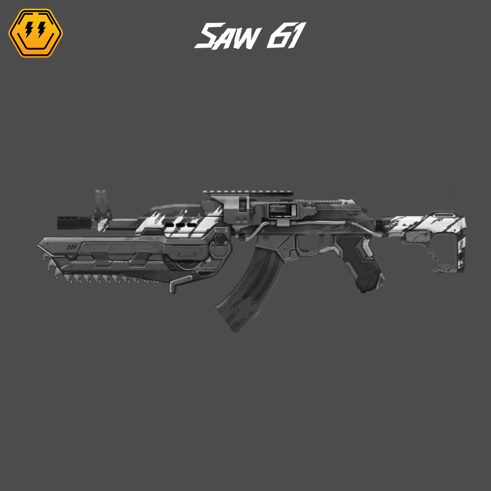 ⚡️ Artyfact Work in Progress: New Weapon Skin Concept – Saw 61! ⚡️

🪚 Saw 61 isn’t just an assault rifle — it’s a motorized catastrophe. A brutal fusion of firearm and chainsaw, it completely redefines close-quarters combat. Why stab… when you can slice?
Its lower module is a
