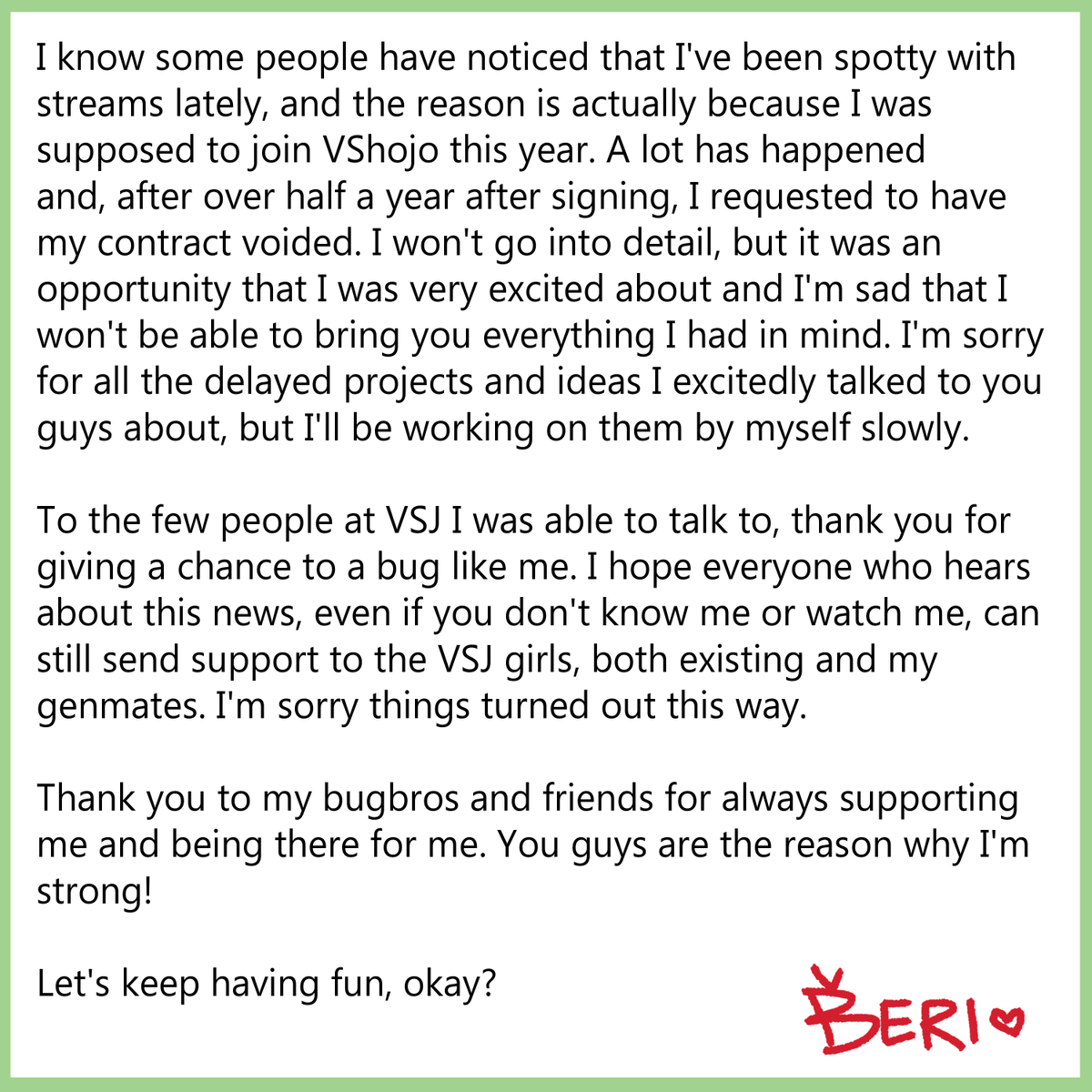 an update (not a graduation)

thank you in advance for reading