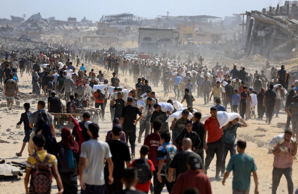 A UN body has concluded that Israel has killed over 1,000 Palestinians who were trying to get food in Gaza since May. 

Israel is regularly gathering starving Palestinians at aid sites with food and water and then firing on them unprompted. 

Follow: <a href="/AFpost/">AF Post</a>