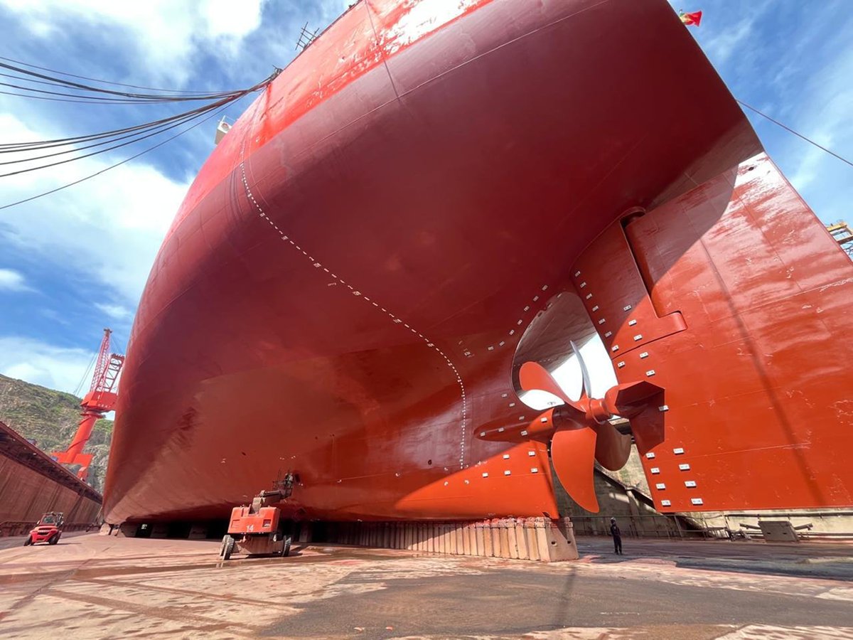 Seanergy_SHIP's tweet photo. Our M/V Kaizenship, a high-quality 181,396 dwt #Capesize vessel built in Japan in 2012, has successfully completed her scheduled #drydocking in China and is now fully ready to sail into a #profitable Cape #market and benefit from the very promising fundamentals. $SHIP #Seanergy #Maritime #DryBulk #Shipping #FleetExcellence