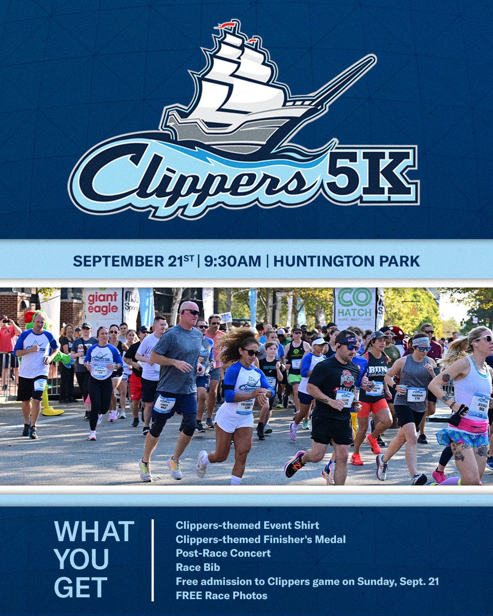 CLBClippers's tweet image. Grab your favorite running shoes & head on over to Huntington Park on September 21st for the Clippers 5K! Price will increase on July 27th... SO REGISTER NOW BELOW🤘🏼🏃🏼
👟: clippers5k.com
