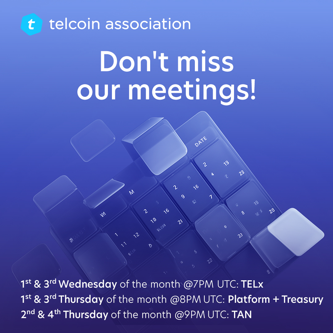 TelcoinTAO's tweet image. 🗓 Mark your calendars, Telfam!
Our council meetings are live, transparent, and community-powered.
Here’s the monthly rhythm to stay plugged in 🔌
📣 TELx Council - 1st & 3rd Wednesday, 7PM UTC
🛠 Platform + Treasury - 1st & 3rd Thursday, 8PM UTC
🌍 TAN Council - 2nd & 4th…