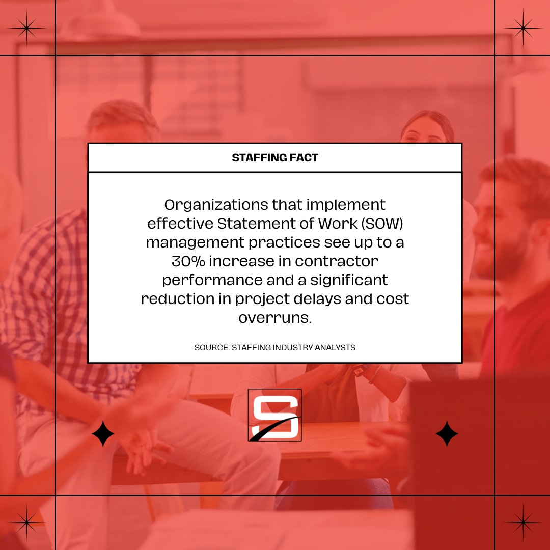 SunaSolutions's tweet image. Did you know? Strong SOW management can boost contractor performance by up to 30% while improving project outcomes. When visibility and accountability matter, SOW services make all the difference. 

#SOWServices #ContractorManagement #WorkforceSolutions #SunaSolutions
