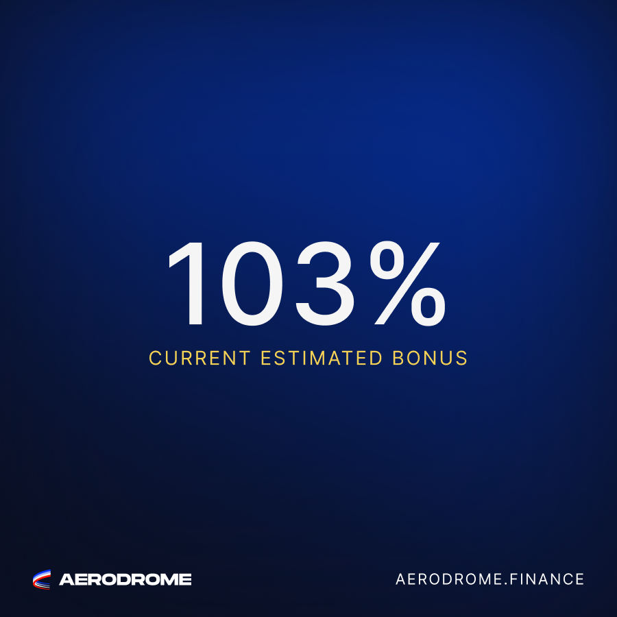 AerodromeFi's tweet image. 103% Flight School Lock Bonus ✈️
🔒 Create a new lock of >2500 veAERO
✈️ Get veAERO bonus airdrop in your wallet
🗳️ Vote each epoch to share in Total Rewards
Join 26,000+ veAERO holders and lock in your bonus today