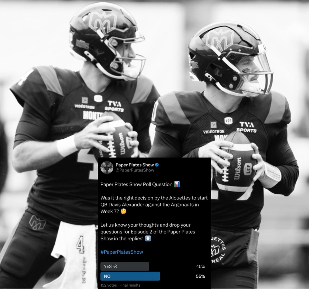 PaperPlatesShow's tweet image. QB INJURY IMPACT 🚨
McLeod Bethel-Thompson will start for the Alouettes against the Stampeders on Thursday Night Football! 🏈
The spread has flipped from Montreal -2.5 on the lookahead line to Calgary -5.5! 👀
#PaperPlatesShow