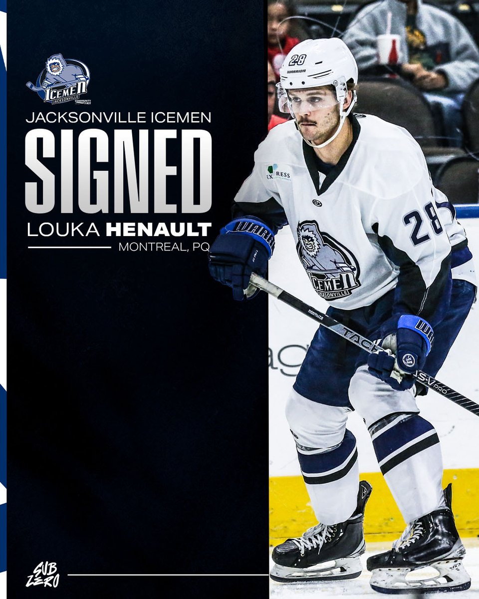 JaxIcemen's tweet image. Defenseman Louka Henault returns for a second stint with the Icemen 🏒
-
Read More | bit.ly/4nVXhGZ
