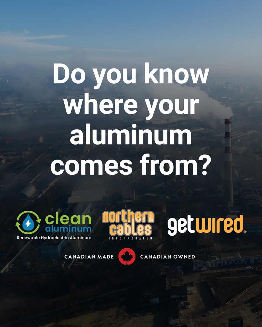 Is your cable working against your sustainability goals?
The source of your aluminum matters! At Northern Cables, we prioritize sustainability by using responsibly sourced, Canadian-made aluminum in all of our cables.

Learn more:
🌐 cleanaluminum.com 

#CanadianAluminum