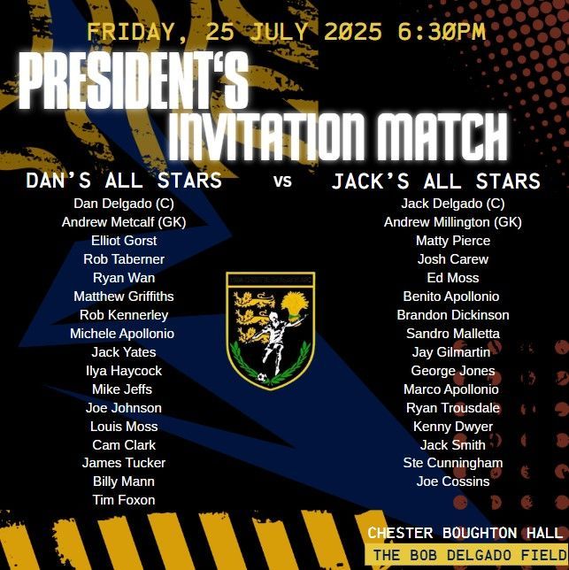 The teams for the inaugural Presidents Invitation match have been announced, with Dan and Jack Delgado selecting all-star squads. Excitement is high as we anticipate a competitive match. The atmosphere at Boughton Hall will be charged for this landmark event.