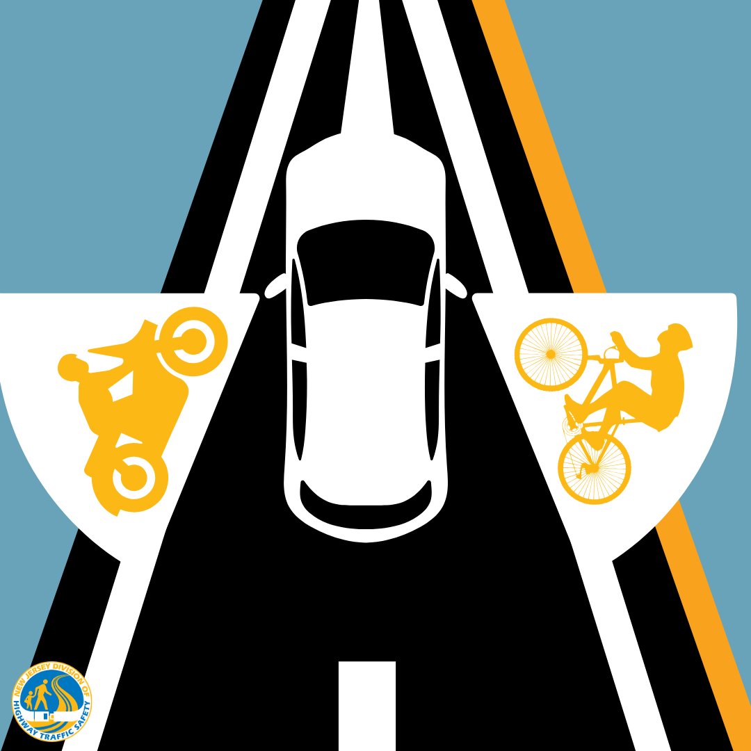 If you've got four wheels, don't be blind to those with two. Be aware of your blind spots when merging or changing lanes and always check before opening your car door.  #BicycleSafety #MotorcycleSafety