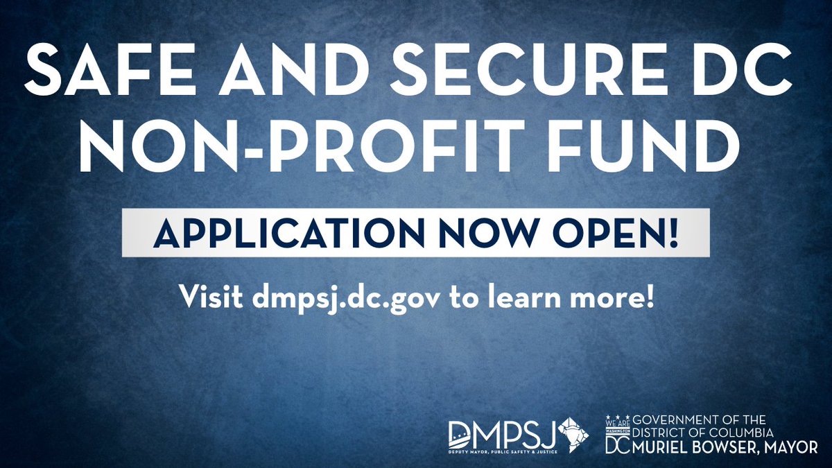 SafeDC's tweet image. The Safe and Secure DC Non-Profit Fund helps strengthen the physical security and safety of non-profit organization sites throughout the District.
Learn more here and apply now! ⬇️ dmpsj.dc.gov/page/funding-o…