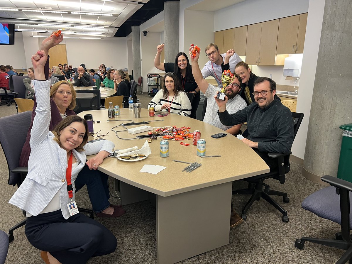 Our Hospital Medicine team has grown tremendously over the past few years, and we rarely get to see each other in person.  But when we do get together, we have FUN!  Congrats to the winners of our recent HM Jeopardy game!