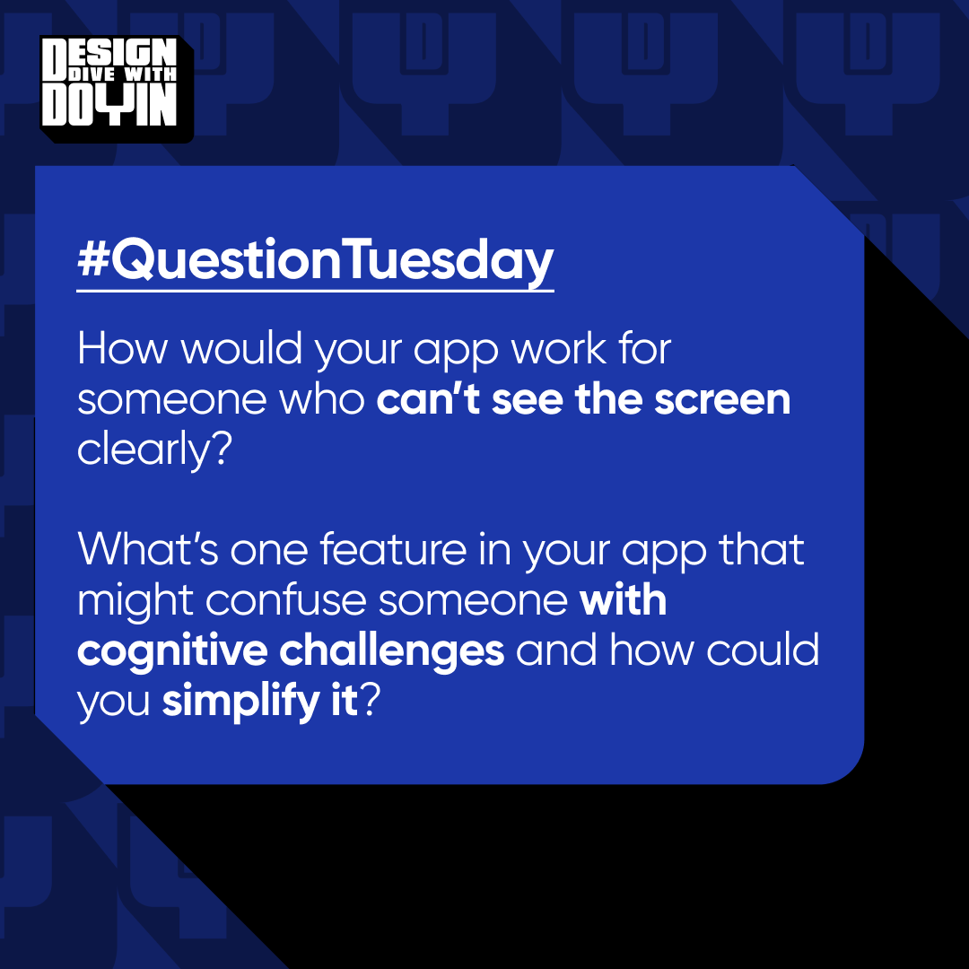 DesignDiveDoyin's tweet photo. ❓#QuestionTuesday 

Hello Divers 👋
Its another edition today

Yesterday, we dove into accessibility and inclusive design; building products that work for everyone, including people with disabilities or situational limitations. This isn’t just ethical, it’s essential. https://t.co/ubCUiviYyg
