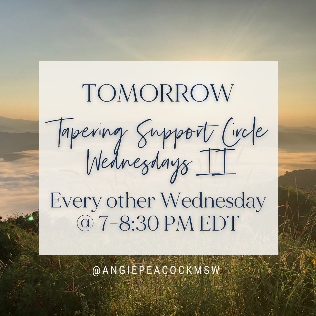 angpeacock1111's tweet image. Join us tomorrow at 7 PM EDT for our Tapering Support Circle - Wednesdays II. Come build community and form friendships with others who are in the same period of this journey. Come to only one session or come to all. Must be actively tapering ANY psychiatric drug.
Register here:…