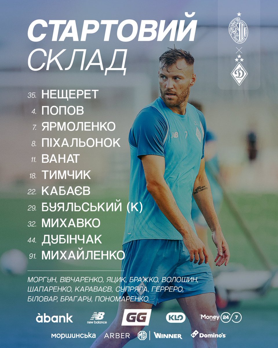 DynamoKyiv's tweet photo. 🔵 Наш склад на гру проти «Хамрун Спартанс» 📝 https://t.co/R8jjd6a5Hi