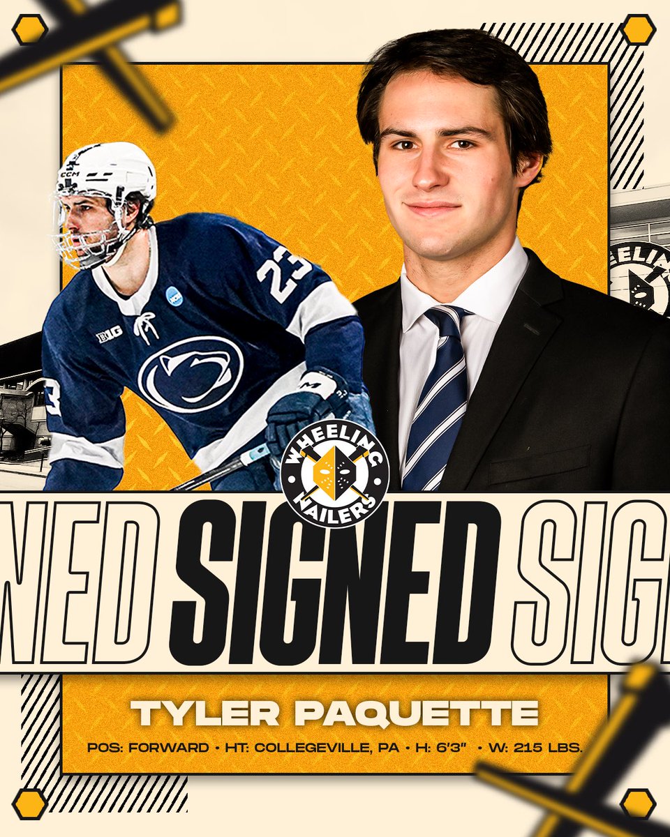 WheelingNailers's tweet image. 🚨 FROM NITTANY LION TO NAILER! 🚨
OFFICIAL: The Wheeling Nailers have signed F Tyler Paquette for the 2025-26 Season!
#SteelTheMoment