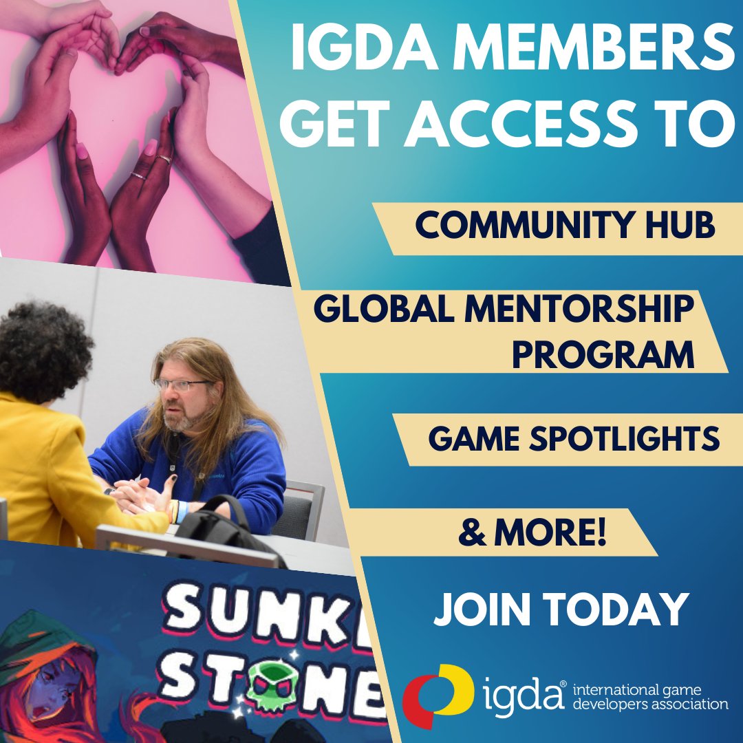Did you know... IGDA members get access to a world of benefits, including:
⭐ Our new community hub
⭐ Access to the global mentorship program
⭐ Opportunities to promote your upcoming game

And more! Join today: igda.org/membership/

#gamedev #indiedev