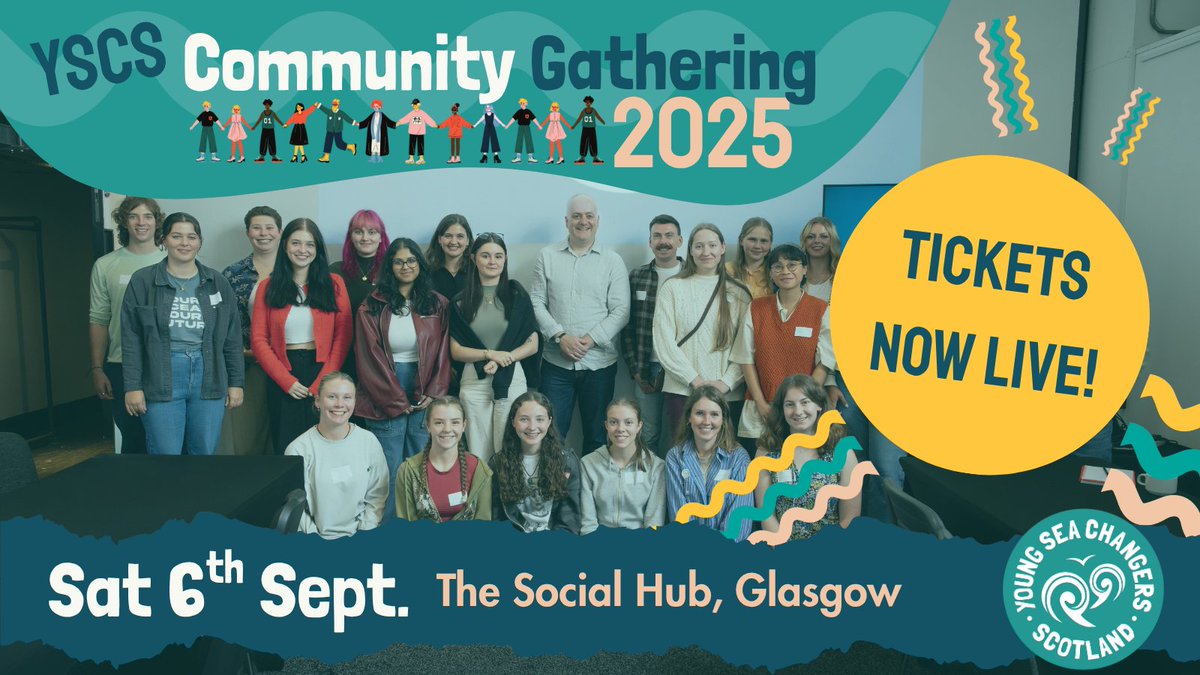 Tickets for this year's Community Gathering are now LIVE! 🔥

📍The Social Hub Glasgow
📅Sat 6th Sept
🙌Young people aged 16-25
💰Tickets from £0 to £10

For details, how to get there, accessibility and other FAQs, see Eventbrite and get your tickets now: bit.ly/yscs-gathering…