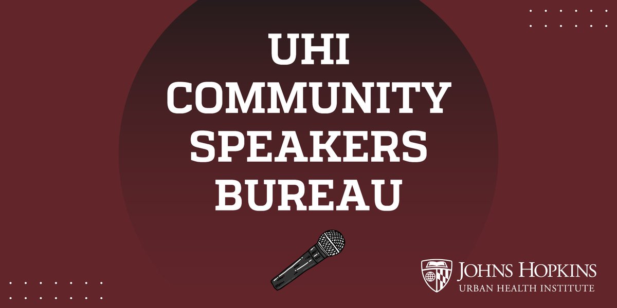 JHUrbanHealth (@jhurbanhealth) on Twitter photo ๐ข Calling Baltimore leaders!
UHIโs new Community Speakers Bureau is uplifting local voices in <a href="/JohnsHopkins/">Johns Hopkins University</a> classrooms & events.
Whether you're new or experienced, we welcome you!
๐ Apply now: loom.ly/6qHENpI
#BaltimoreSpeaks #HealthEquity ๐ข Calling Baltimore leaders!
UHIโs new Community Speakers Bureau is uplifting local voices in <a href="/JohnsHopkins/">Johns Hopkins University</a> classrooms & events.
Whether you're new or experienced, we welcome you!
๐ Apply now: loom.ly/6qHENpI
#BaltimoreSpeaks #HealthEquity