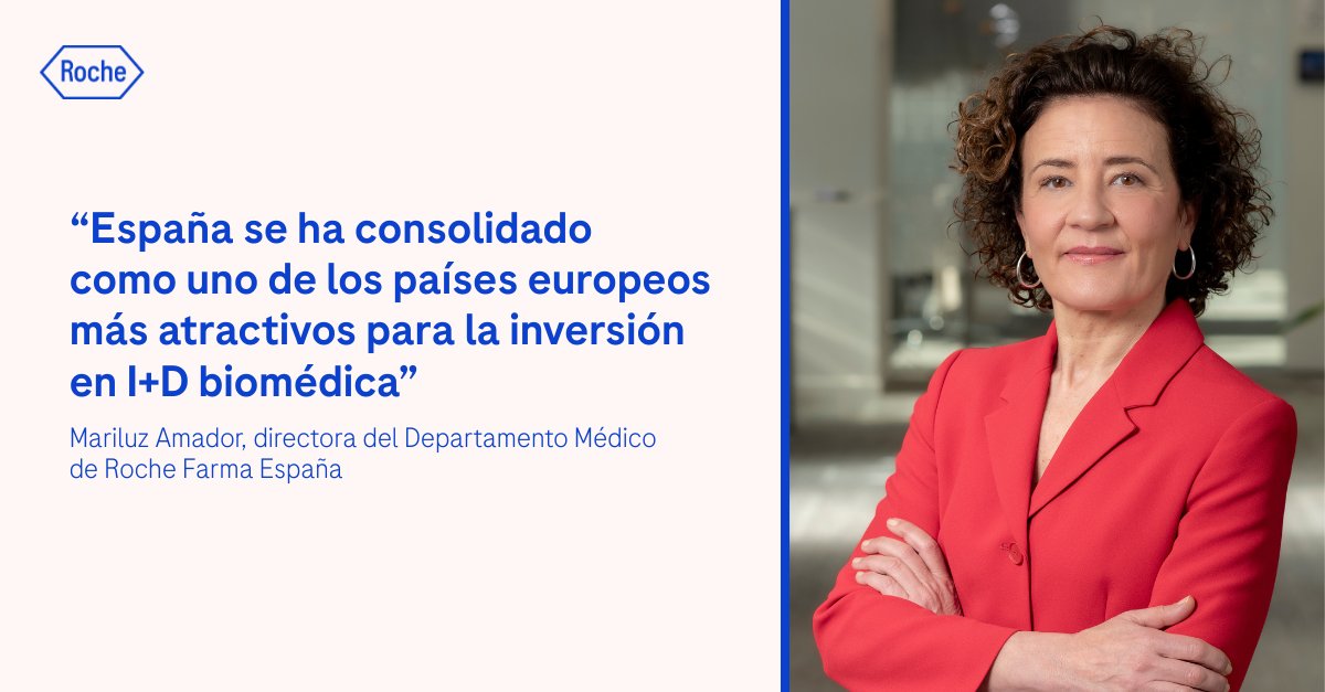 roche_es's tweet image. 🔬 La investigación clínica es nuestro motor de innovación en salud

España es el 3º país mundial más relevante en #EnsayoClínicos 🗣️ Mariluz Amador en @larazon_es destaca nuestro compromiso con la I+D biomédica
larazon.es/salud/investig…