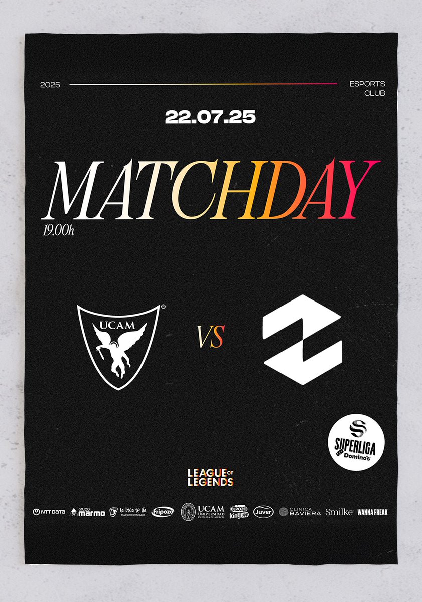 UCAM Esports (@ucam_esports) on Twitter photo WE WILL NEVER STOP.
En una hora jugamos, y se consigue la victoria😠
🆚 <a href="/ZetaGaming/">ZETA Gaming</a>
📺 twitch.tv/LVPes | twitch.tv/Mahriaa | twitch.tv/pochipoom
#SuperligaDominos #GoUCAM WE WILL NEVER STOP.
En una hora jugamos, y se consigue la victoria😠
🆚 <a href="/ZetaGaming/">ZETA Gaming</a>
📺 twitch.tv/LVPes | twitch.tv/Mahriaa | twitch.tv/pochipoom
#SuperligaDominos #GoUCAM