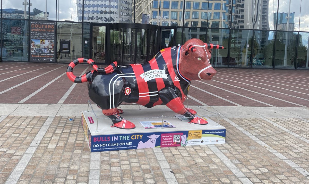 Birmingham Archives & Collections (@theironroom) on Twitter photo #BullsInTheCity We hope you’re enjoying all the bulls which have recently sprung up across the city. Here’s Moseley on duty outside the library. Bulls have feelings too so treat them kindly - bullsinthecity.co.uk <a href="/LibraryofBham/">LibraryofBirmingham</a> #BullsInTheCity We hope you’re enjoying all the bulls which have recently sprung up across the city. Here’s Moseley on duty outside the library. Bulls have feelings too so treat them kindly - bullsinthecity.co.uk <a href="/LibraryofBham/">LibraryofBirmingham</a>