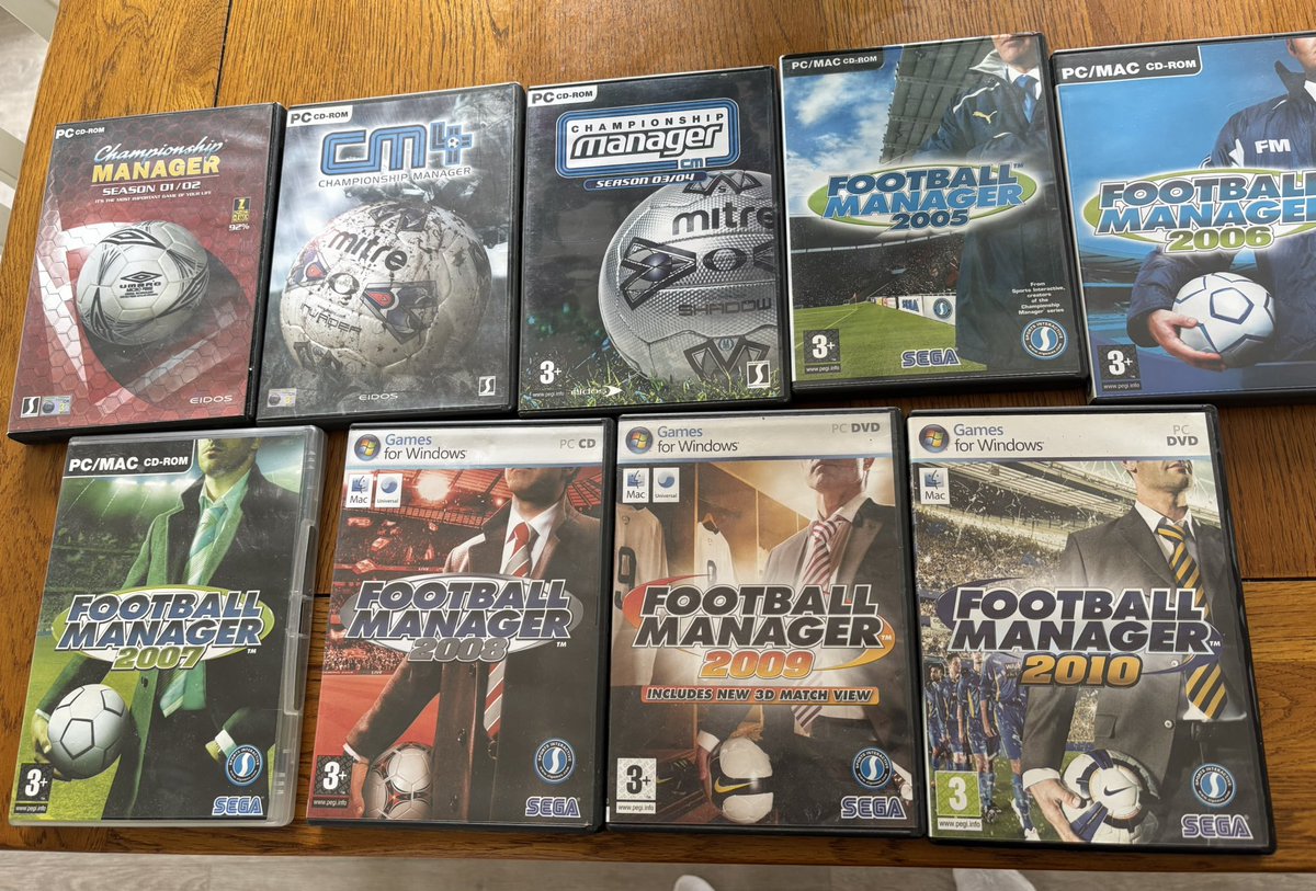 Found all these in my garage. 

Dread to think how many months of my life were spent playing these games 😂 

I’m sure many can relate!