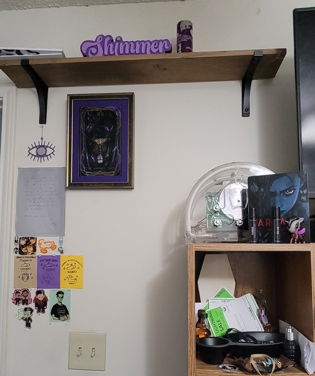GildedDaemon's tweet image. The Silco corner, it grows. I have another print being framed once its done, it will be hung up next to the other.
