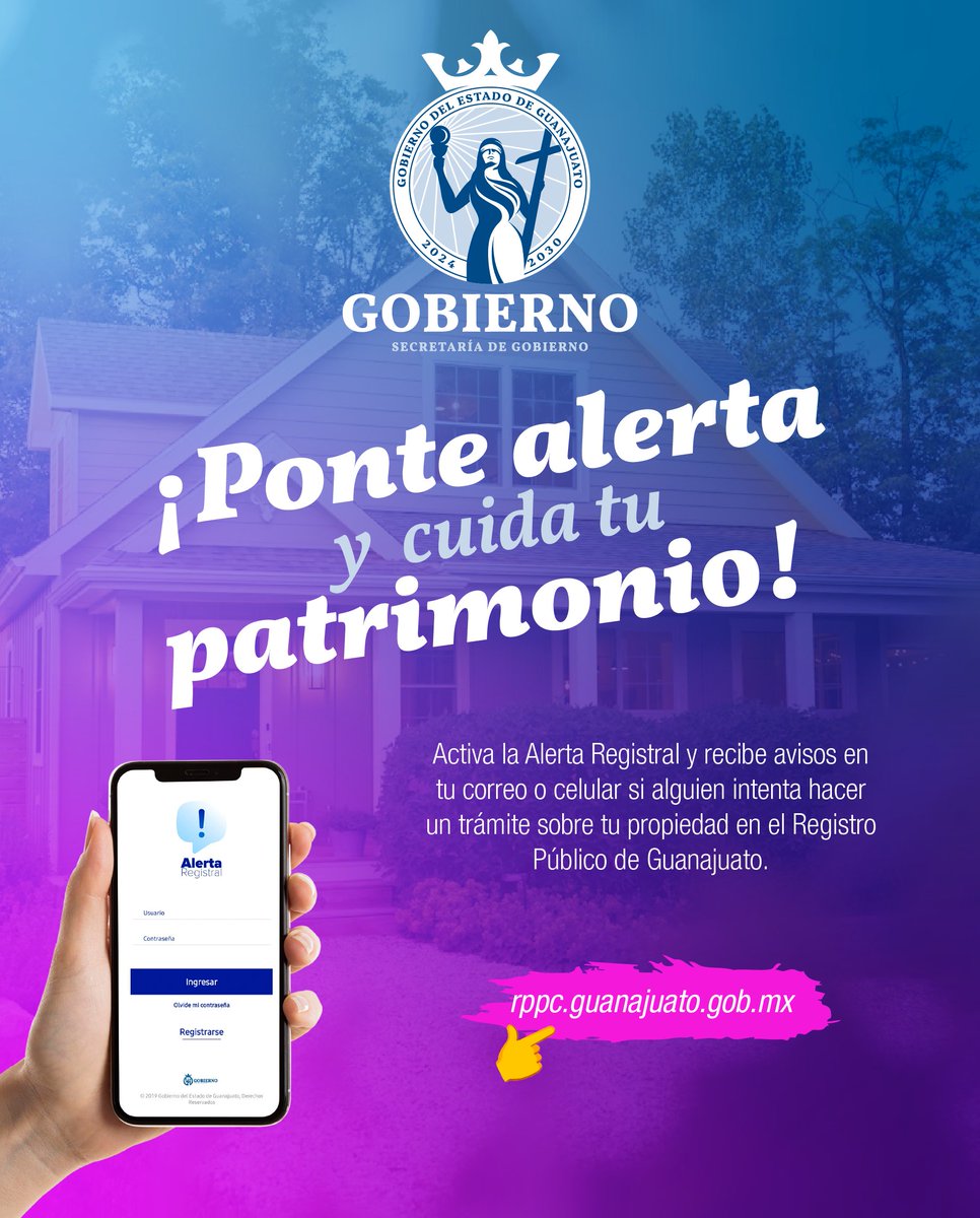 ¡𝑷𝒐𝒏𝒕𝒆 𝒂𝒍𝒆𝒓𝒕𝒂! 👨🏻🤳🏼
Protege tu patrimonio y evita fraudes o el uso indebido de tus datos.
📲 Descarga la app Alerta Registral y recibe notificaciones si alguien intenta hacer movimientos con tus propiedades.
Disponible en App Store y Play Store.