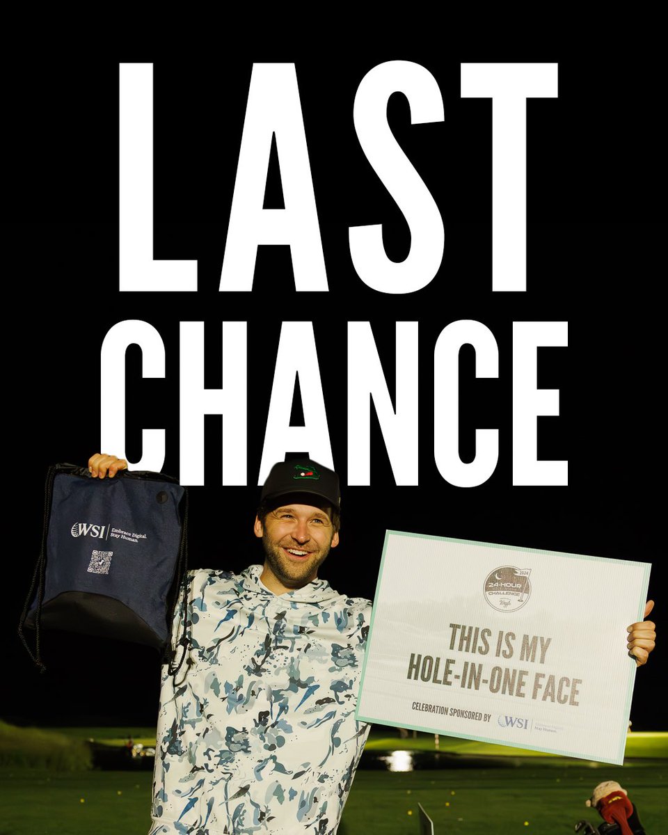 getyourwaggleon's tweet image. Only a few spots left! Don’t miss out on this year’s 24-Hour Hole-In-One Challenge ⛳️🏌️ #wagglechallenge
Register now: wagglechallenge.com