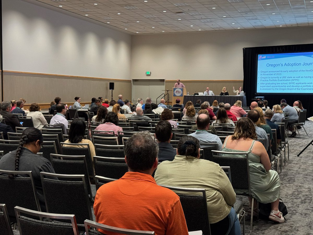aallnet's tweet image. It’s an early morning at #AALL25 and folks are ready to learn at NextGen Bar Exam Early Adoption: A State’s Experience!