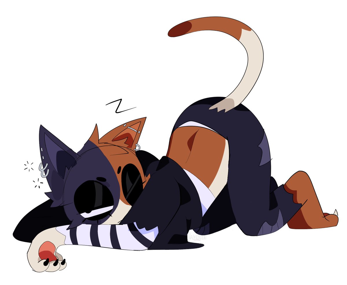 sleepy little beast. I think meowskulls is becoming my fav fortnite furry to draw