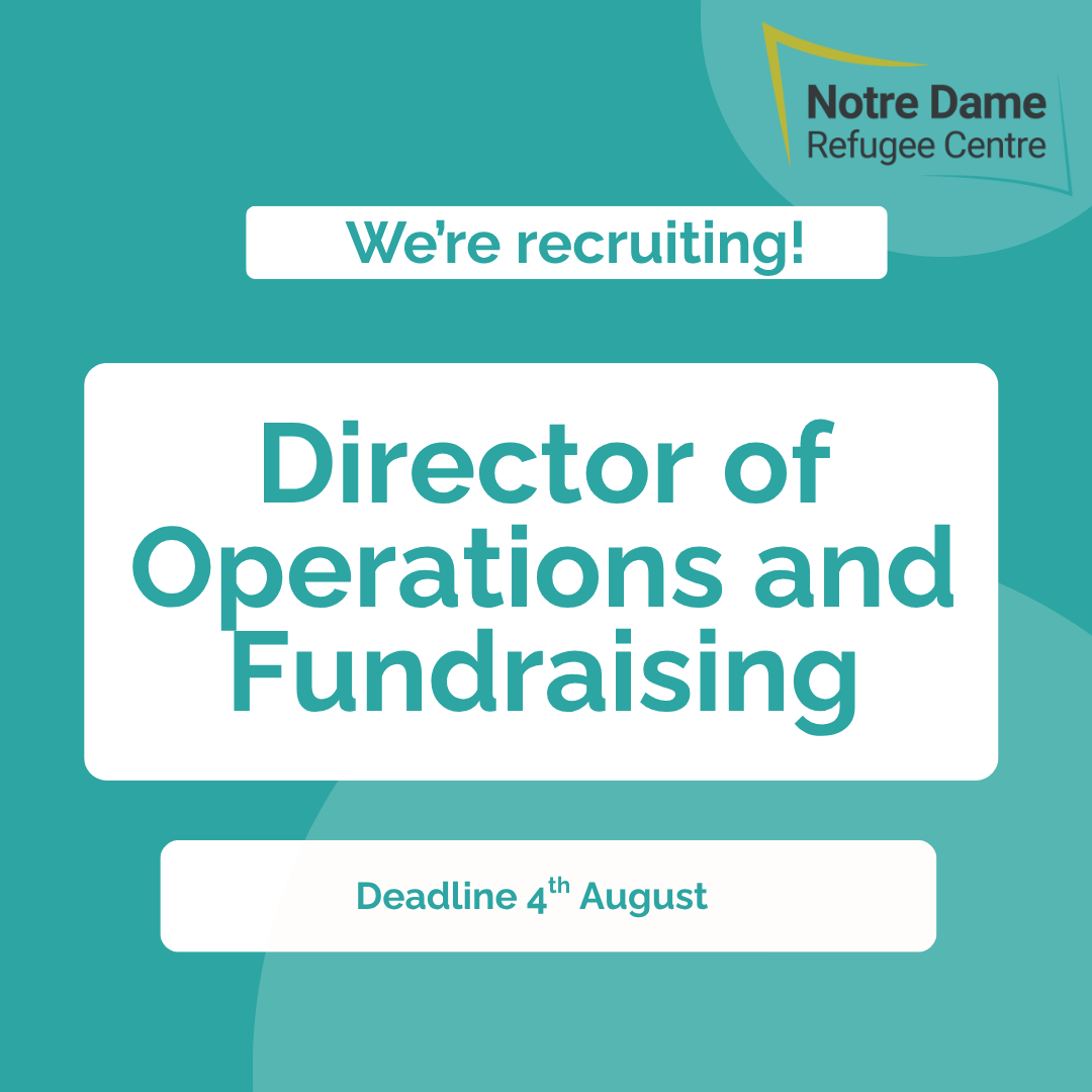 We’re recruiting for a new Director of Operations and Fundraising. Lead us into our 30th year with purpose, strategy, and compassion.

Deadline: Monday 4th August
🔗notredamerc.org.uk/2025/07/08/lea…
#CharityJobs #Leadership #RefugeeSupport #FundraisingJobs