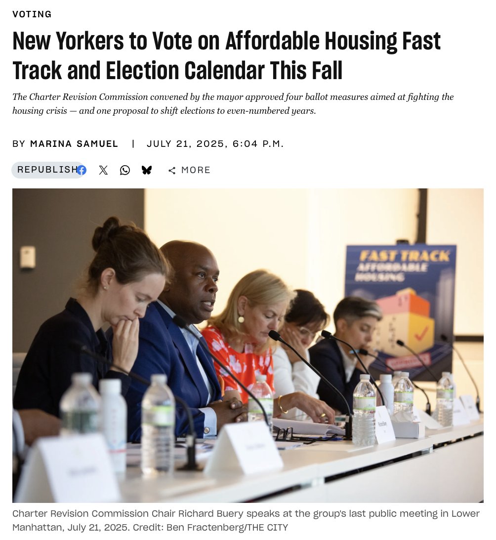 OpenNYForAll's tweet image. “Today, the Charter constrains our ability to build new homes in the places New Yorkers most want to live. Every project, no matter how small, must go through the same expensive, years-long approval process,” said @AnnemarieGray