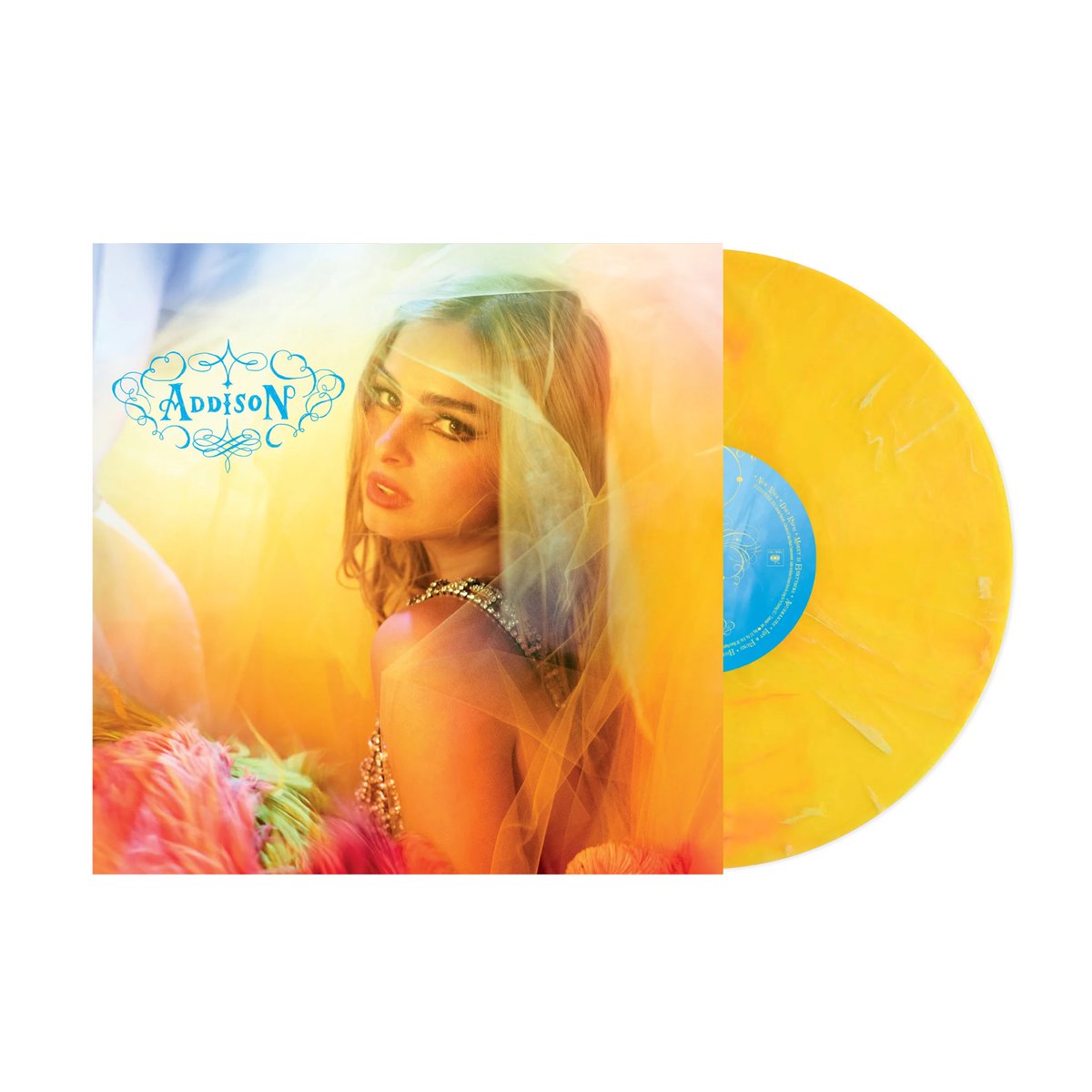 AddisonDiscord's tweet image. 🚨 Addison Rae has released new exclusive merch, including a yellow marble vinyl on her website!
🔗: shop.addisonrae.com