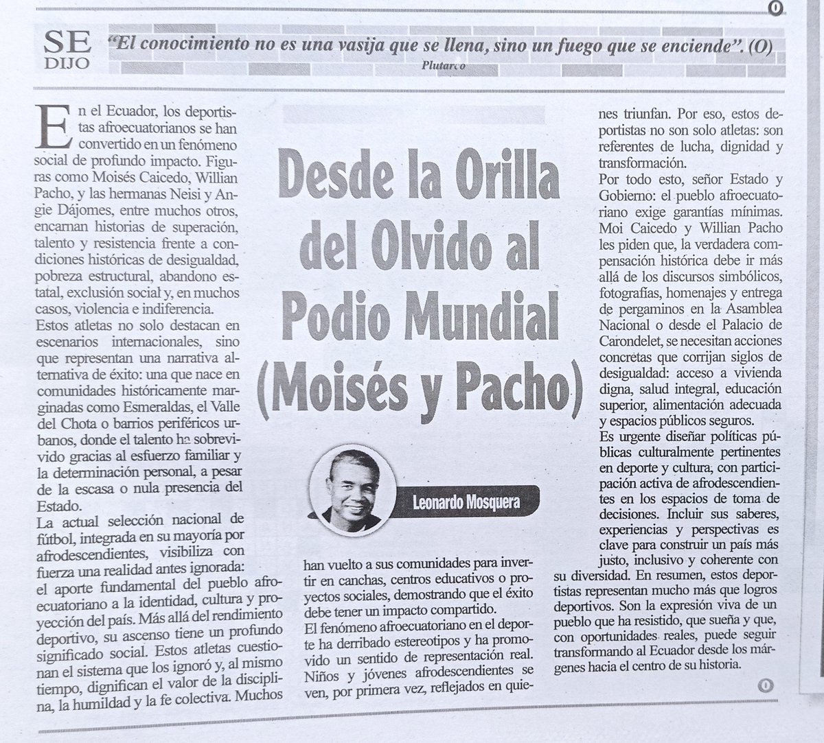 Pueblo afroecuatoriano exige garantías mínimas. Pedimos que la verdadera compensación histórica debe ir más allá de los discursos simbólicos y halagos,  necesitamos acciones concretas que corrijan siglos de desigualdad y la discriminación. <a href="/AsambleaEcuador/">Asamblea Nacional</a> <a href="/DanielNoboaOk/">Daniel Noboa Azin</a>