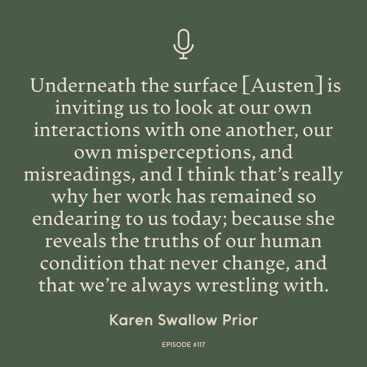 trinityforum's tweet image. In today’s podcast episode, our focus today is Jane Austen, and our guide is Trinity Forum Senior Fellow, @KSPrior. Jane Austen’s world and concerns seem distant from ours. Yet across the centuries, Karen illuminates the importance of the seemingly mundane, and the path towards…