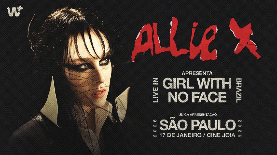 alliexbr's tweet photo. ALLIE X NO BRASIL EM 2026 🇧🇷
A artista desembarca em São Paulo no dia 17 de janeiro, com show único da turnê Girl With No Face no Cine Joia! https://t.co/JyQMUmkF0S
