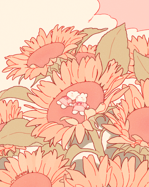 「sleepy summer (wallpaper sizes below!)」|rii abregoのイラスト