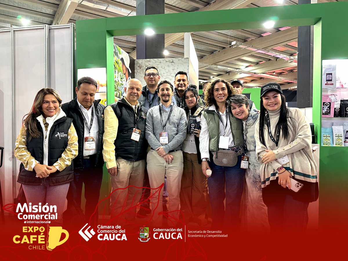 SDEC_CAUCA's tweet photo. ¡El café especial del Cauca destacó en #Expocafé #Chile2025! 🇨🇱☕ Con éxito avanzó la Misión Internacional, escenario ideal para que 9 empresas caucanas del #Clúster de Café de Alta Calidad, comercializarán y promocionarán lo mejor de nuestros procesos, calidad y cultura cafetera https://t.co/zF02cKOMTE
