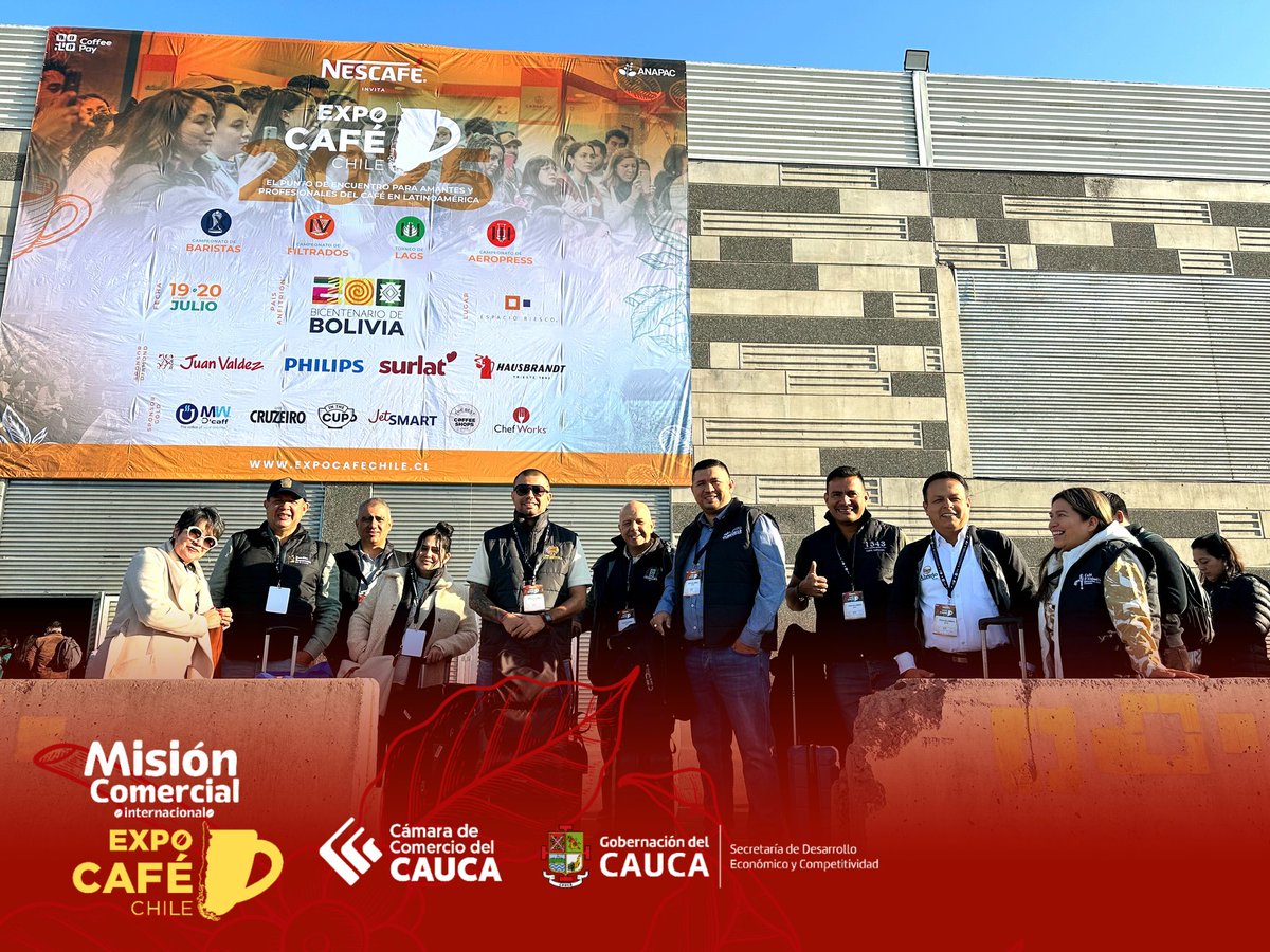 SDEC_CAUCA's tweet photo. ¡El café especial del Cauca destacó en #Expocafé #Chile2025! 🇨🇱☕ Con éxito avanzó la Misión Internacional, escenario ideal para que 9 empresas caucanas del #Clúster de Café de Alta Calidad, comercializarán y promocionarán lo mejor de nuestros procesos, calidad y cultura cafetera https://t.co/zF02cKOMTE
